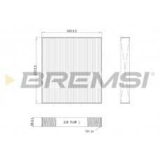 FC0075C BREMSI Фільтр повітря у внутрішньому просторі