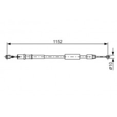 1 987 482 025 BOSCH Тросик, cтояночный тормоз