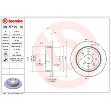 08.5719.10 BREMBO Гальмівний диск