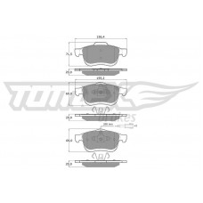 TX 16-63 TOMEX Brakes Комплект гальмівних колодок дисковий гальм