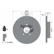 BDS1549 BENDIX Braking Гальмівний диск