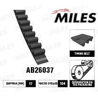 AB26037 MILES Зубчастий ремінь