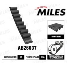 AB26037 MILES Зубчастий ремінь