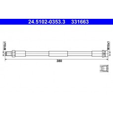 24.5102-0353.3 ATE Гальмівний шланг