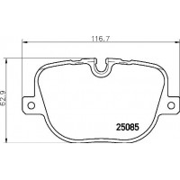 P 44 025 BREMBO Комплект гальмівних колодок дисковий гальм