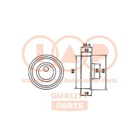 127-12062 IAP QUALITY PARTS Натяжний ролик ремінь ГРМ