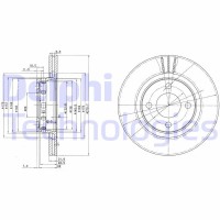 BG2784 DELPHI Гальмівний диск