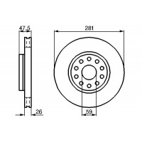 0 986 478 460 BOSCH Гальмівний диск