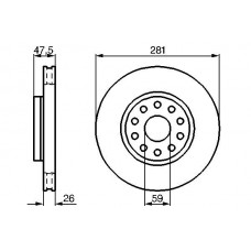 0 986 478 460 BOSCH Гальмівний диск