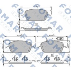 FO 251181 FOMAR Friction Комплект гальмівних колодок дисковий гальм