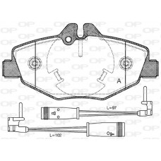 BPA0990.02 OPEN PARTS Комплект гальмівних колодок дисковий гальм