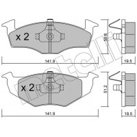 22-0206-1 METELLI Комплект гальмівних колодок дисковий гальм