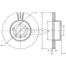 TX 73-15 TOMEX Brakes Гальмівний диск