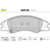 598705 VALEO Комплект гальмівних колодок дисковий гальм