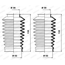 K150040 MOOG Комплект пильника рульове управління
