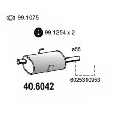40.6042 ASSO Середній глушник вихлопних газів