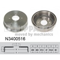 N3400516 NIPPARTS Гальмівний барабан