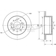 TX 70-61 TOMEX Brakes Гальмівний диск
