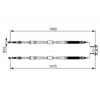 1 987 482 198 BOSCH Тросик, cтояночный тормоз