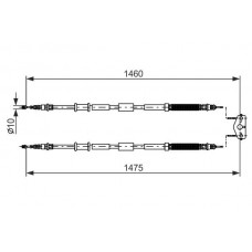 1 987 482 198 BOSCH Тросик, cтояночный тормоз
