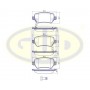 GBP880101 G.U.D. Комплект гальмівних колодок дисковий гальм