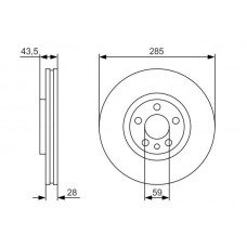 0 986 479 S62 BOSCH Гальмівний диск