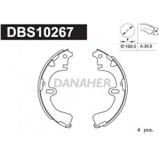 DBS10267 DANAHER Комплект гальмівних колодок