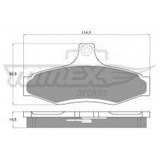 TX 10-81 TOMEX Brakes Комплект гальмівних колодок дисковий гальм