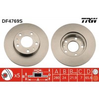 DF4769S TRW Гальмівний диск