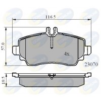 CBP01318 COMLINE Комплект гальмівних колодок дисковий гальм