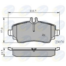 CBP01318 COMLINE Комплект гальмівних колодок дисковий гальм