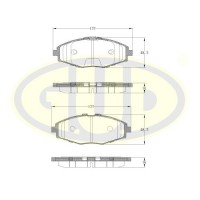 GBP880174 G.U.D. КомплеК т гальмівних колодок, дискове гальмо