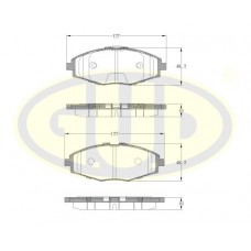 GBP880174 G.U.D. КомплеК т гальмівних колодок, дискове гальмо