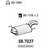58.7037 ASSO Глушник вихлопних газів кінцевий