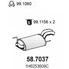 58.7037 ASSO Глушник вихлопних газів кінцевий