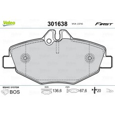 301638 VALEO Комплект гальмівних колодок дисковий гальм