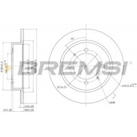 CD6886S BREMSI Гальмівний диск