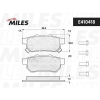 E410418 MILES Комплект гальмівних колодок дисковий гальм