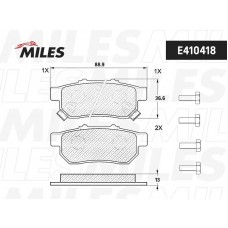 E410418 MILES Комплект гальмівних колодок дисковий гальм