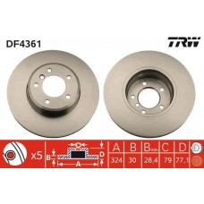 DF4361 TRW Гальмівний диск