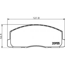 8DB 355 037-211 HELLA Комплект гальмівних колодок дисковий гальм