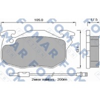 FO 529481 FOMAR Friction Комплект гальмівних колодок дисковий гальм