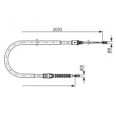 1 987 482 190 BOSCH Тросик, cтояночный тормоз