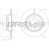 CD7550V BREMSI Гальмівний диск