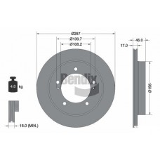 BDS2180 BENDIX Braking Гальмівний диск
