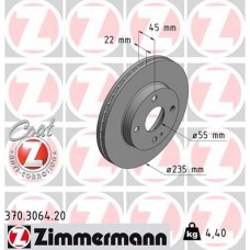 370.3064.20 ZIMMERMANN Гальмівний диск