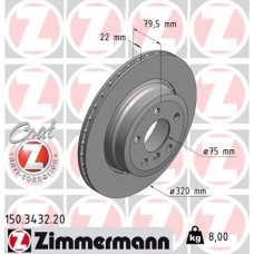 150.3432.20 ZIMMERMANN Гальмівний диск