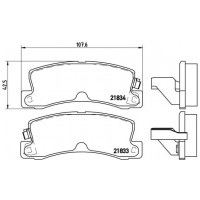 P 83 015 BREMBO Комплект гальмівних колодок дисковий гальм
