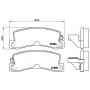 P 83 015 BREMBO Комплект гальмівних колодок дисковий гальм