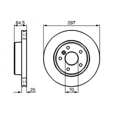 0 986 478 483 BOSCH Гальмівний диск